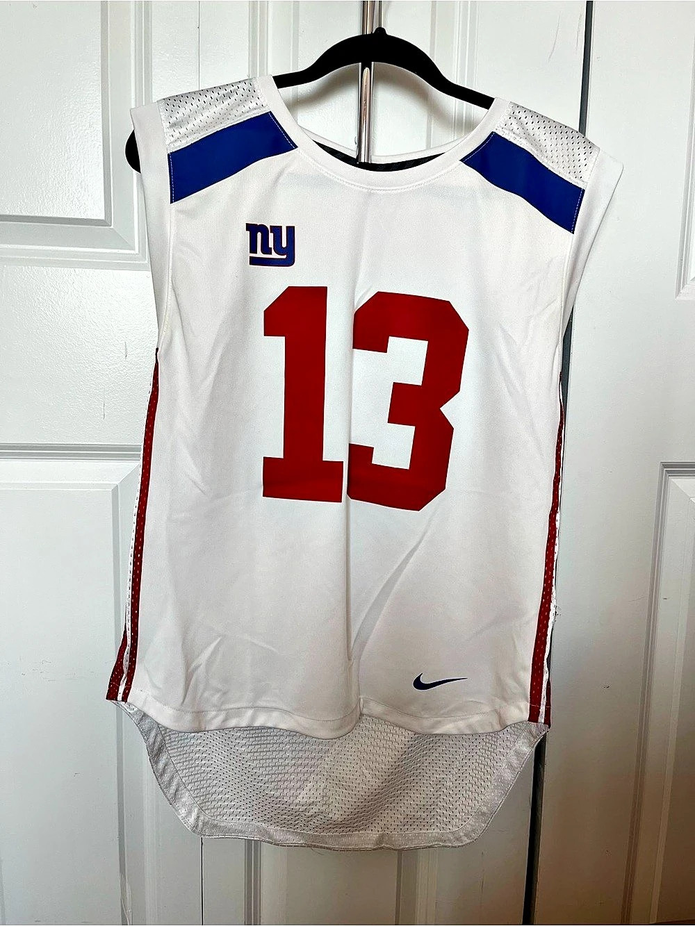 Nike New York Giants jersey Men's White & Blue Jersey